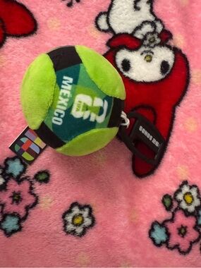 Mexico Plush World Cup Football Ball Keychain - Green BNWT